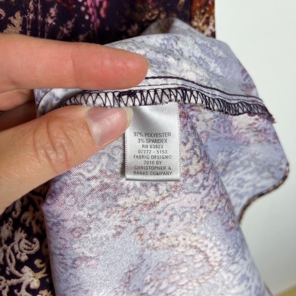 Christopher & Banks Midi Skirt 12 Y2K Fall Floral Academia Cottagecore - Picture 8 of 11